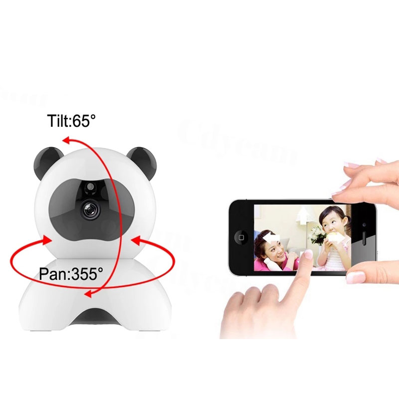 1080P Panda HD wifi surveillance camera IP cloud storage home camera